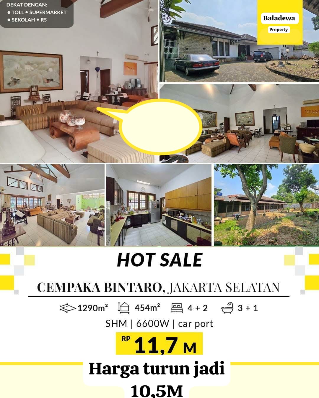 *Data/Spek Property* :
Alamat Properti : Jln. Cempaka, Bintaro, JakSel

*Spesifi...