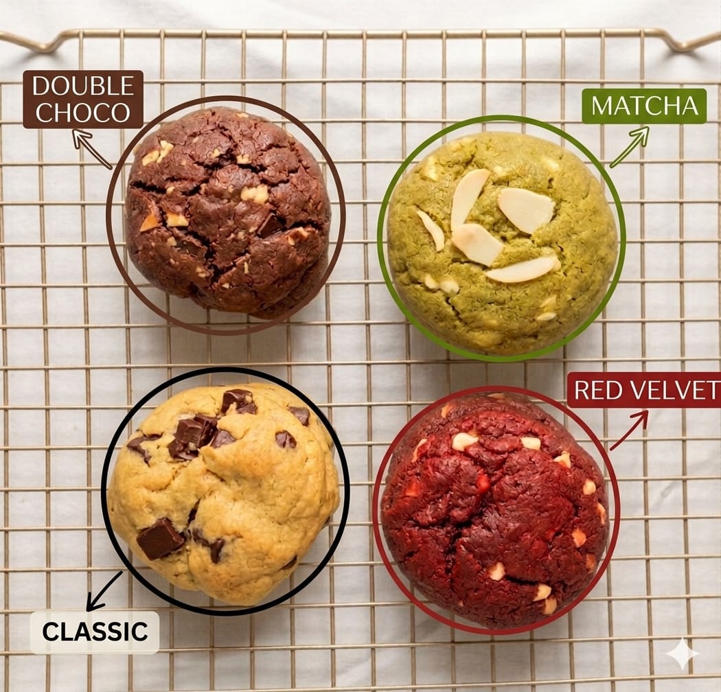 Cookies dari Banana (Double Choco, Matcha, Red Velvet, Classic)