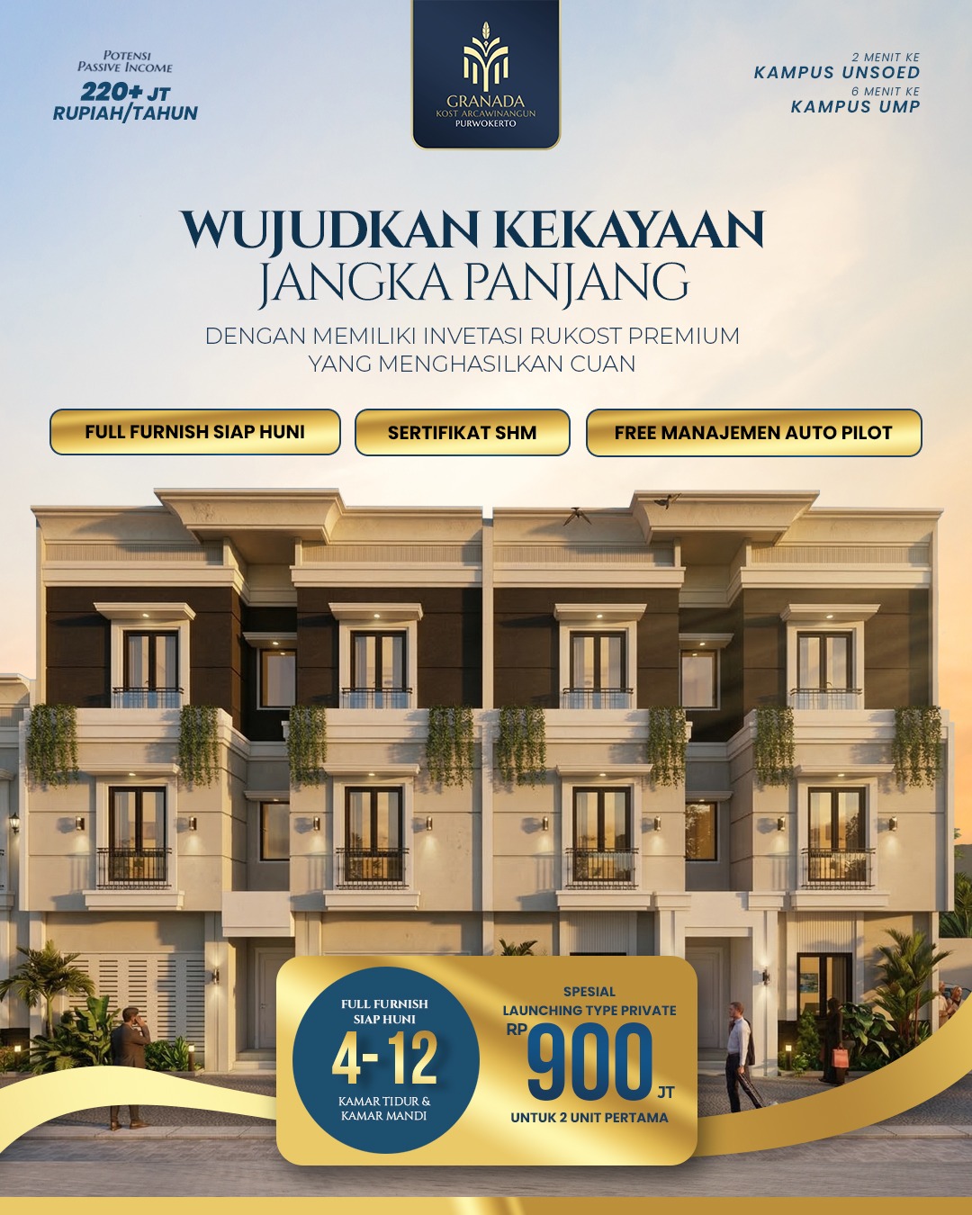 🏢 Rukost Syariah Granada Purwokerto Dekat Kampus Unsoed