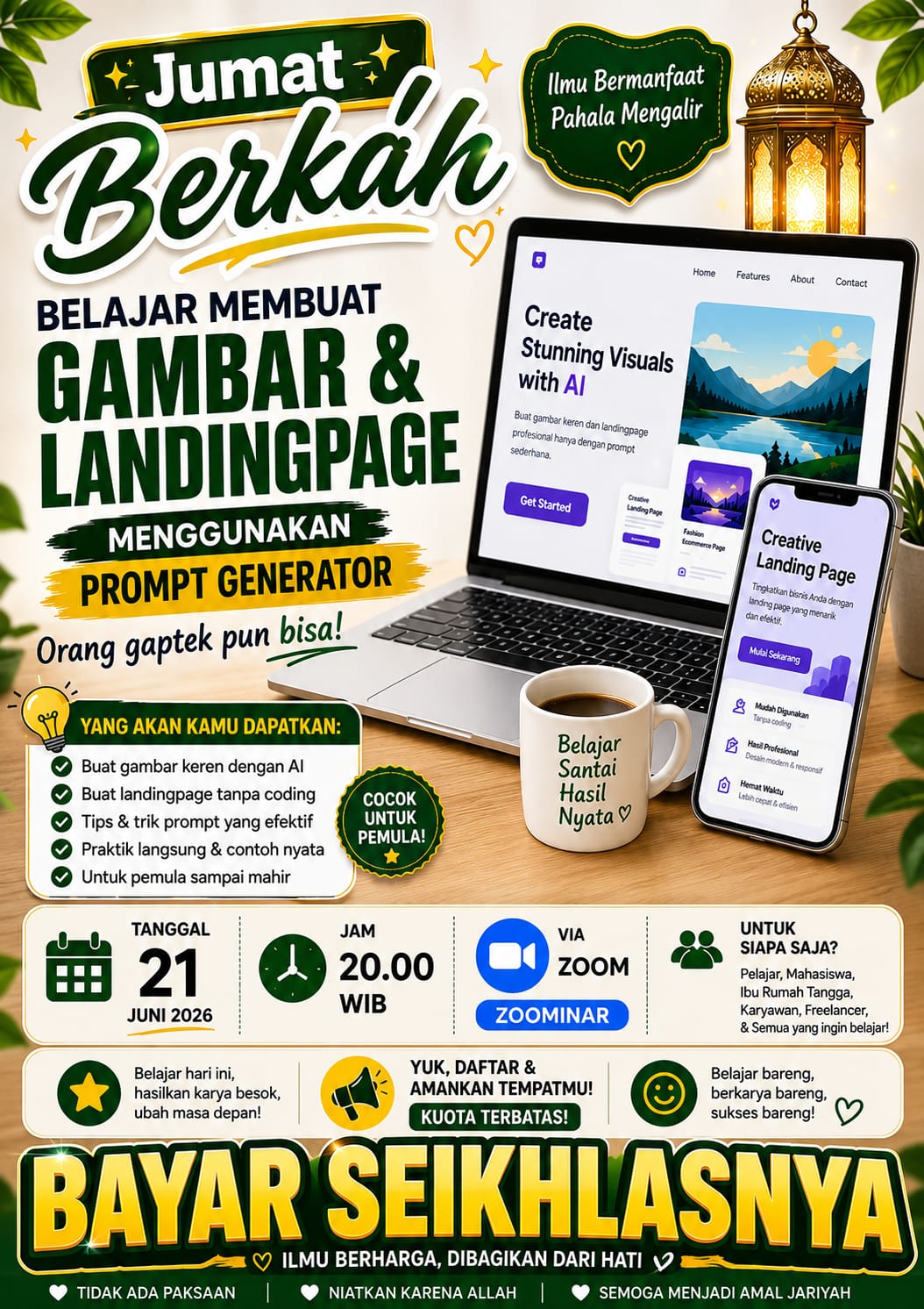 Jumat Berkah: Belajar Membuat Gambar & Landingpage